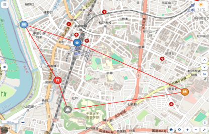 1日で楽しめる！歴史・自然・グルメを巡るおすすめ松戸コースのマップ